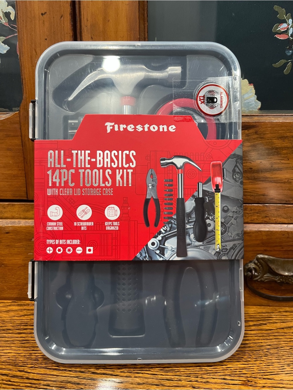 Firestone All-the-Basics 14-Piece Tool Kit with Clear Storage Case – NWT